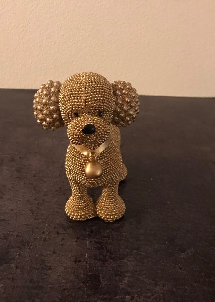 Gouden poedel beeldje, Ophalen of Verzenden, Nieuw, Dier