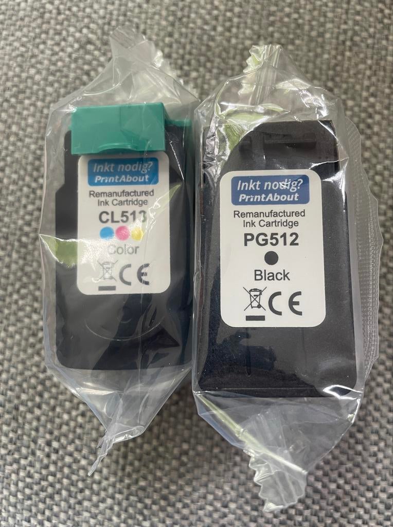 PrintAbout Remanufactured Inktcartridges CL513 & PG512, Computers en Software, Printers, Ophalen, Printer, Inkjetprinter, Nieuw