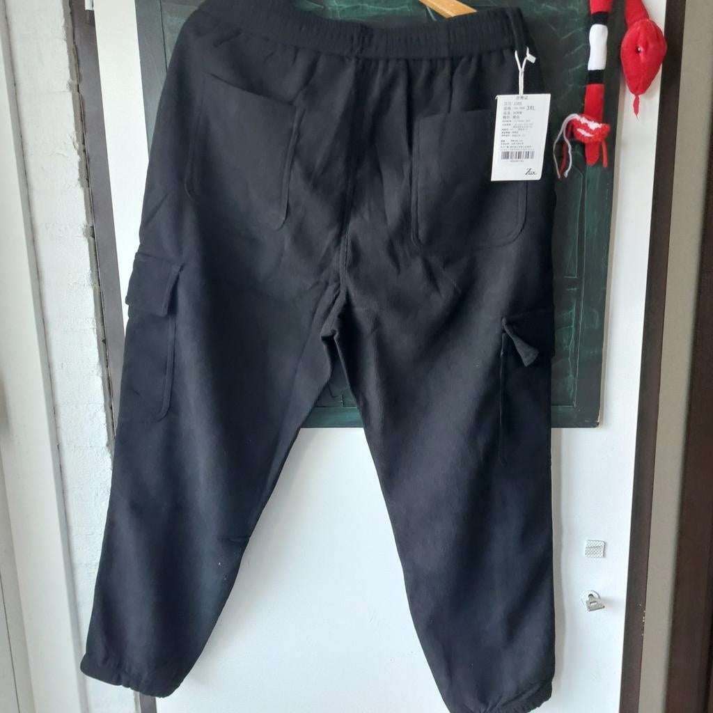 Zwarte Japanse stijl broek met zakken, XXL - Nieuw met label, Ophalen of Verzenden, Nieuw, Overige maten, Zwart