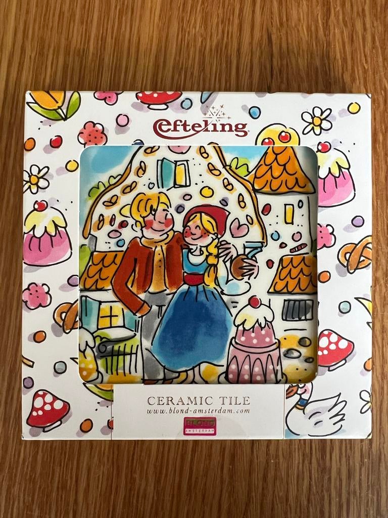 Efteling Blond Amsterdam Keramische Tegel Hans en Grietje, Ophalen of Verzenden, Nieuw, Gebruiksvoorwerp
