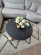 Richmond 2 salontafels, zwart gemarmerd blad, messing poten, Huis en Inrichting, Tafels | Salontafels, Ophalen, 50 tot 100 cm