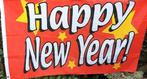 Happy New Year Vlag  150 x 90, Diversen, Vlaggen en Wimpels, Ophalen of Verzenden, Zo goed als nieuw