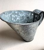 Vintage zinken korenmaat/concha  voor graan of bonen, Antiek en Kunst, Ophalen of Verzenden