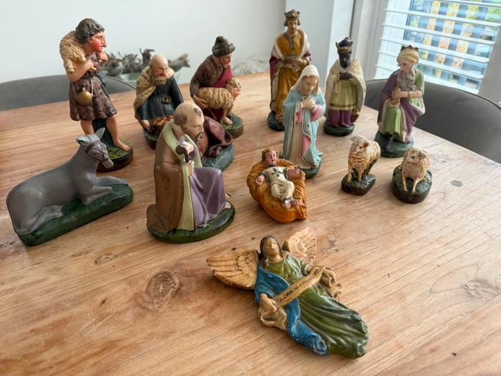 Oude kerstgroep, Antiek en Kunst, Kunst | Beelden en Houtsnijwerken, Ophalen