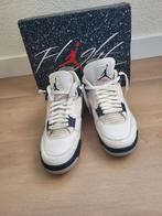 Jordan 4 Retro Midnight Navy maat 42 ZGAN, Kleding | Heren, Schoenen, Ophalen of Verzenden, Zo goed als nieuw, Blauw