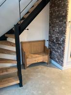 Vintage oud grenen klepbankje, Ophalen