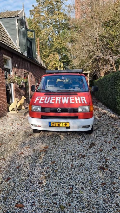 Brandweerbus 🔥 Mooie Volkswagen Syncro (4x4) 1994 Rood, Auto's, Volkswagen, Particulier, 4x4, Bluetooth, Schuifdeur, Startonderbreker