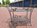 Decoratieve serveertrolley, Ophalen, Metaal of Aluminium, Zo goed als nieuw, 75 cm of meer