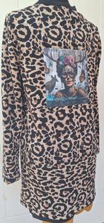 Frida Kahlo lang vest, gewond hert,  dames vest panterprint, Kleding | Dames, Bruin, Maat 42/44 (L), Nieuw, Ophalen of Verzenden