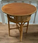 Bijzettafel rotan ibiza style, Huis en Inrichting, Tafels | Bijzettafels, Minder dan 55 cm, Gebruikt, Rond, Ophalen