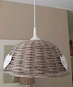 Landelijke rotan hanglamp, Ophalen of Verzenden, Zo goed als nieuw, Minder dan 50 cm