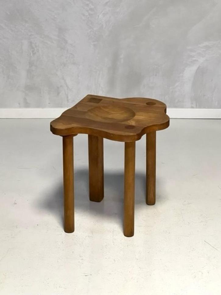 ERA Herbst kruk eikenhout vintage jaren 90 stool krukje, Huis en Inrichting, Krukjes, Gebruikt, Hout, Ophalen of Verzenden