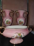 Vintage Roze Porseleinen Set met Gouden Accenten, Ophalen of Verzenden
