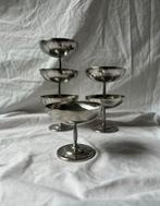 Vintage Franse RVS ijscoupes Jean Couzon, dessert, cocktail, Huis en Inrichting, Keuken | Servies, Ophalen, Overige materialen