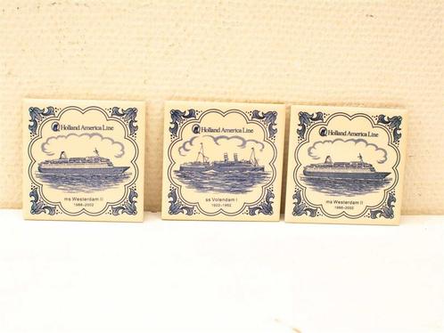 3 Holland America line tegeltjes 34791, Huis en Inrichting, Woonaccessoires | Wanddecoraties, Gebruikt, Ophalen of Verzenden