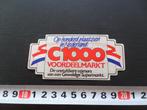 sticker Supermarkt C1000 Voordeelmarkt  *, Verzamelen, Ophalen, Zo goed als nieuw, Bedrijf of Vereniging