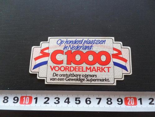 sticker Supermarkt C1000 Voordeelmarkt  *, Verzamelen, Stickers, Zo goed als nieuw, Bedrijf of Vereniging, Ophalen