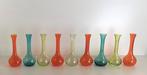 Een leuk lot solifleur gekleurde vaasjes, Huis en Inrichting, Overige kleuren, Ophalen of Verzenden, Minder dan 50 cm, Glas