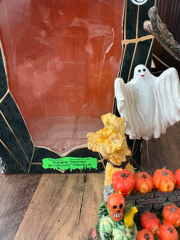 Lemax Spooky Town Pumpkin Greeting (Zeldzaam), Diversen, Kerst, Zo goed als nieuw, Ophalen of Verzenden