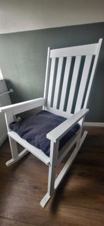 Witte Schommelstoel van Happy Baby – Incl. Antraciet Kussen, Kinderen en Baby's, Kinderkamer | Tafels en Stoelen, Ophalen, Gebruikt