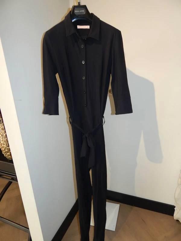 Studio Anneloes jumpsuit broek pak travel stof zwart S, Kleding | Dames, Jumpsuits, Zo goed als nieuw, Maat 36 (S), Zwart, Verzenden