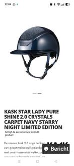 Kask lady pure shine 2.0 crystals carpet navy starry night, Dieren en Toebehoren, Ophalen of Verzenden, Zo goed als nieuw, Dressuur