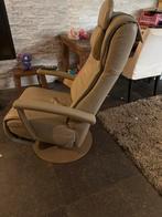 Prominent Sta Op Stoel - Beige Leer, Huis en Inrichting, Gebruikt, Minder dan 75 cm, Ophalen of Verzenden, 75 tot 100 cm