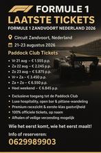 2026 🎇 Allerlaatste ZANDVOORT F1 Paddock Tickets nu te koop, Tickets en Kaartjes, Twee personen, Augustus