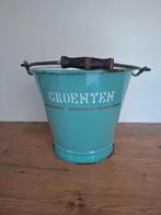 Mintgroen emaille groenten emmer BK, Antiek en Kunst, Antiek | Emaille, Ophalen of Verzenden