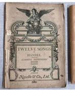 2x antiek notenboek Handel Contralto Randegger novello 1910, Ophalen of Verzenden, Gebruikt, Artiest of Componist, Klassiek