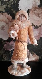 Mooie grote wattenpop Wintermeisje met knuffelbeertje, Diversen, Kerst, Ophalen of Verzenden, Nieuw