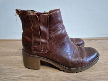 Sch101 - Donkerbruine leren Timberland laarzen maat 40 (1) beschikbaar voor biedingen