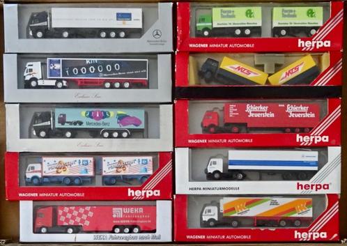 Verzameling vrachtwagens voor de treinbaan, Hobby en Vrije tijd, Modeltreinen | H0, Zo goed als nieuw, Gelijkstroom of Wisselstroom