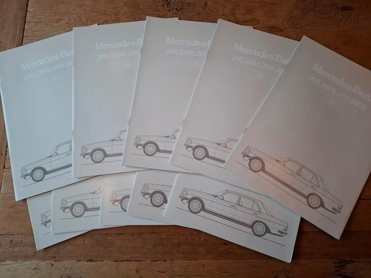 10 x Mercedes-Benz 200, 230E, 250, 280E brochures - 1983, Boeken, Auto's | Folders en Tijdschriften, Zo goed als nieuw, Mercedes