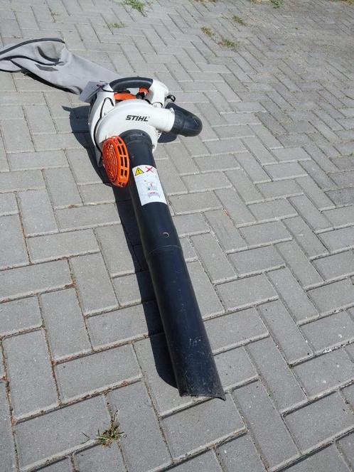 Stihl SH 86, Tuin en Terras, Bladblazers, Gebruikt, Handgedragen, Benzine, Met opvangzak, Met versnipperfunctie, Met zuigfunctie
