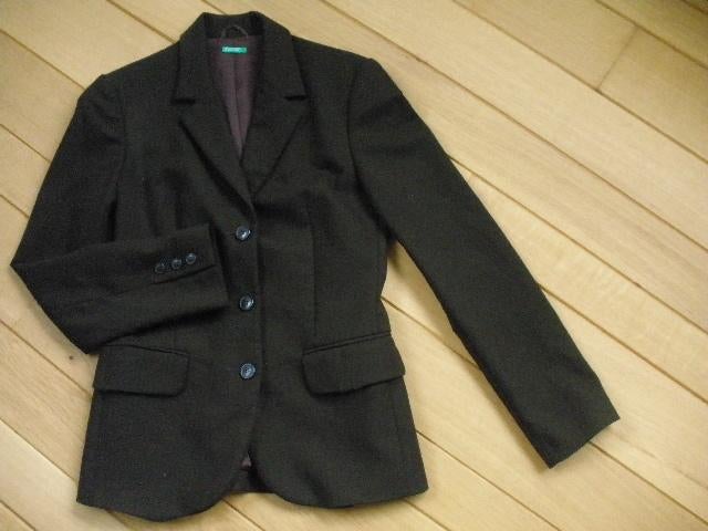 BENETTON wollen colbert bruin maat 38, Maat 38/40 (M), Bruin, Benetton, Ophalen of Verzenden