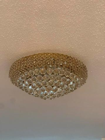 Plafondlampen goud kristal diamant 2 stuks beschikbaar voor biedingen