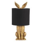 Konijnen lampen goud met kap, zwart of roze 43 cm hoog, Ophalen of Verzenden, Nieuw, Minder dan 50 cm