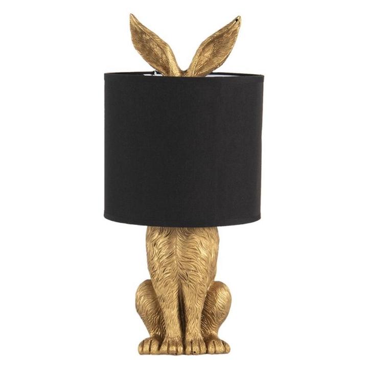 Konijnen lampen goud met kap, zwart of roze 43 cm hoog, Huis en Inrichting, Lampen | Tafellampen, Nieuw, Minder dan 50 cm, Ophalen of Verzenden