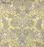 6767 geel grijs bloemornament rijk vintage behang, Swiet, Huis en Inrichting, Stoffering | Behang, Ophalen of Verzenden, Minder dan 10 m²