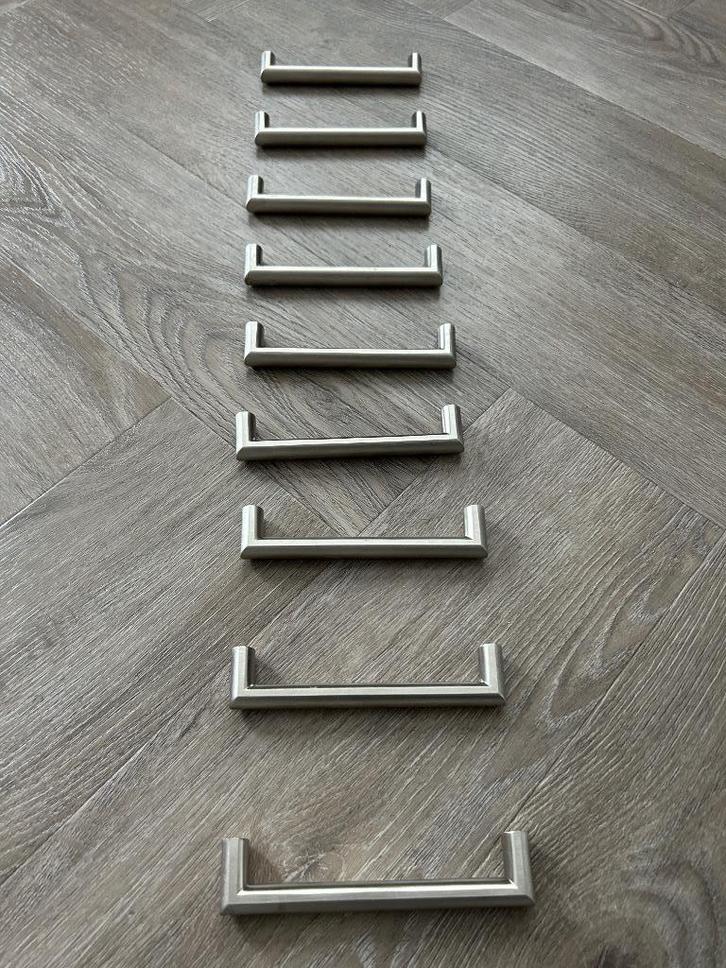 9 x meubelgreep roestvrij geborsteld staal (128mm), Huis en Inrichting, Keuken | Keukenelementen, Nieuw, Minder dan 100 cm, Minder dan 50 cm
