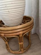 Rotan vintage planten tafeltje/ krukje, Ophalen, Zo goed als nieuw, Overige materialen