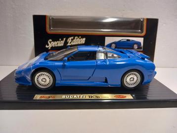 Bugatti EB 110 kobalt blauw 1992 Maisto metal 1:18 KRD beschikbaar voor biedingen