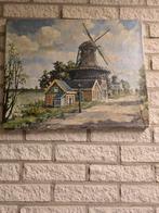 Schilderij Molenlandschap H.L. Starre '37, Ophalen of Verzenden