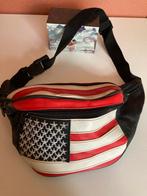 Heuptas zwart rood creme echt leer & GRATIS sjaal😍mooi🇺🇸, Verzenden, Nieuw, Zwart, Leer