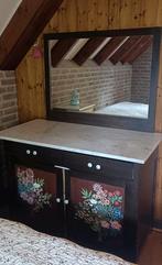 Antiek dressoir met marmeren blad, Antiek, Gebruikt, 100 tot 150 cm, Ophalen of Verzenden