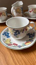 Villeroy&Boch Melina 3 x kop&schotel+melkkannetje, Ophalen of Verzenden, Nieuw, Porselein, Kop en/of schotel