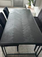 Eettafel  190 x 95  zwart, Huis en Inrichting, Tafels | Eettafels, Ophalen, 50 tot 100 cm, Zo goed als nieuw, Vijf personen of meer