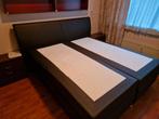 Boxspring 2x 90 cm - Tweepersoons, Gebruikt, 90 cm, Zwart, Tweepersoons