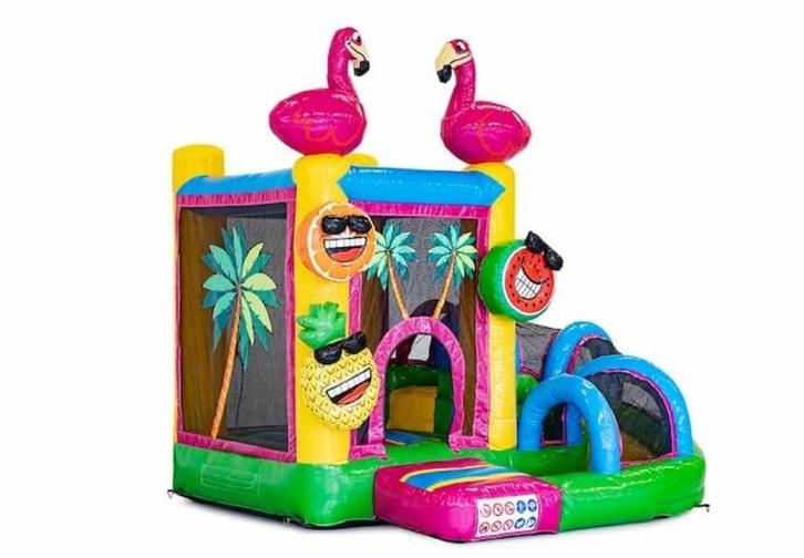 Flamingo springkussen te huur, Hobby en Vrije tijd, Feestartikelen | Verhuur, Zo goed als nieuw, Overige, Ophalen